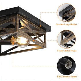 DIKAIDA dining room ceiling light cage creates inviting overhead illumination.