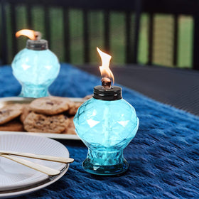DIKAIDA glass torch set packaged with wicks and snuffers