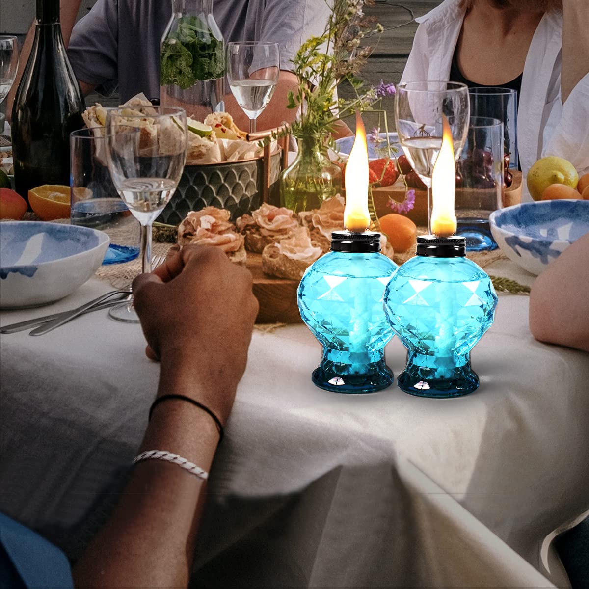 DIKAIDA outdoor torch highlighting garden and yard decor use