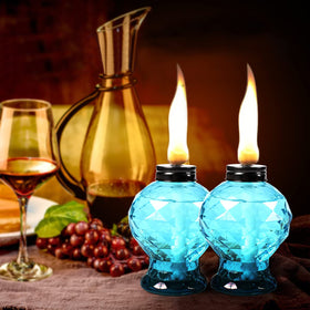 DIKAIDA table torch creating candle-like ambience on a patio