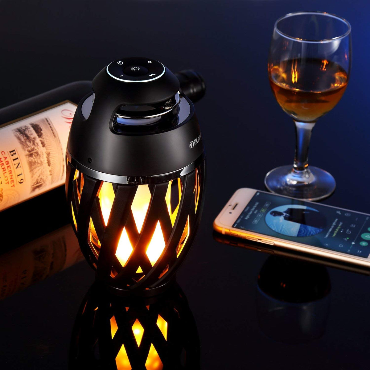 DiKaou flame lamp packaging presents gift-ready design.