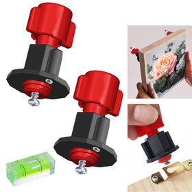 DIKOO Picture Hanging Mark Hole Kit with keyhole markers for precise nail placement.