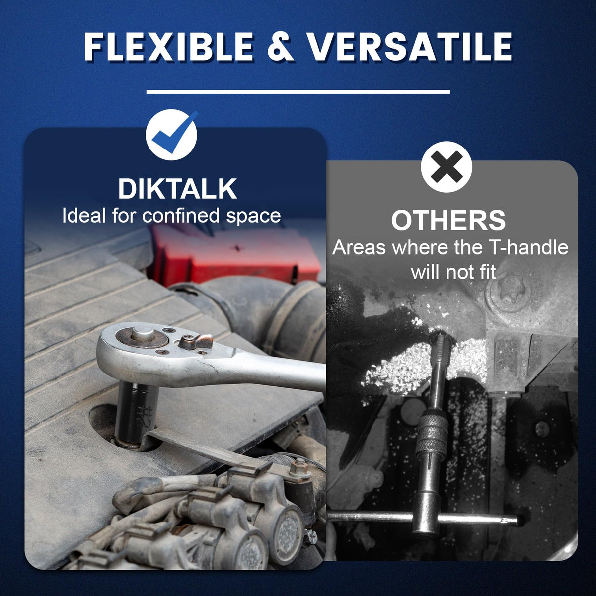 DikTalk 70500 square drive attachment enables easy installation