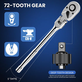 DikTalk 72-tooth quick-release ratchet delivering smooth operation