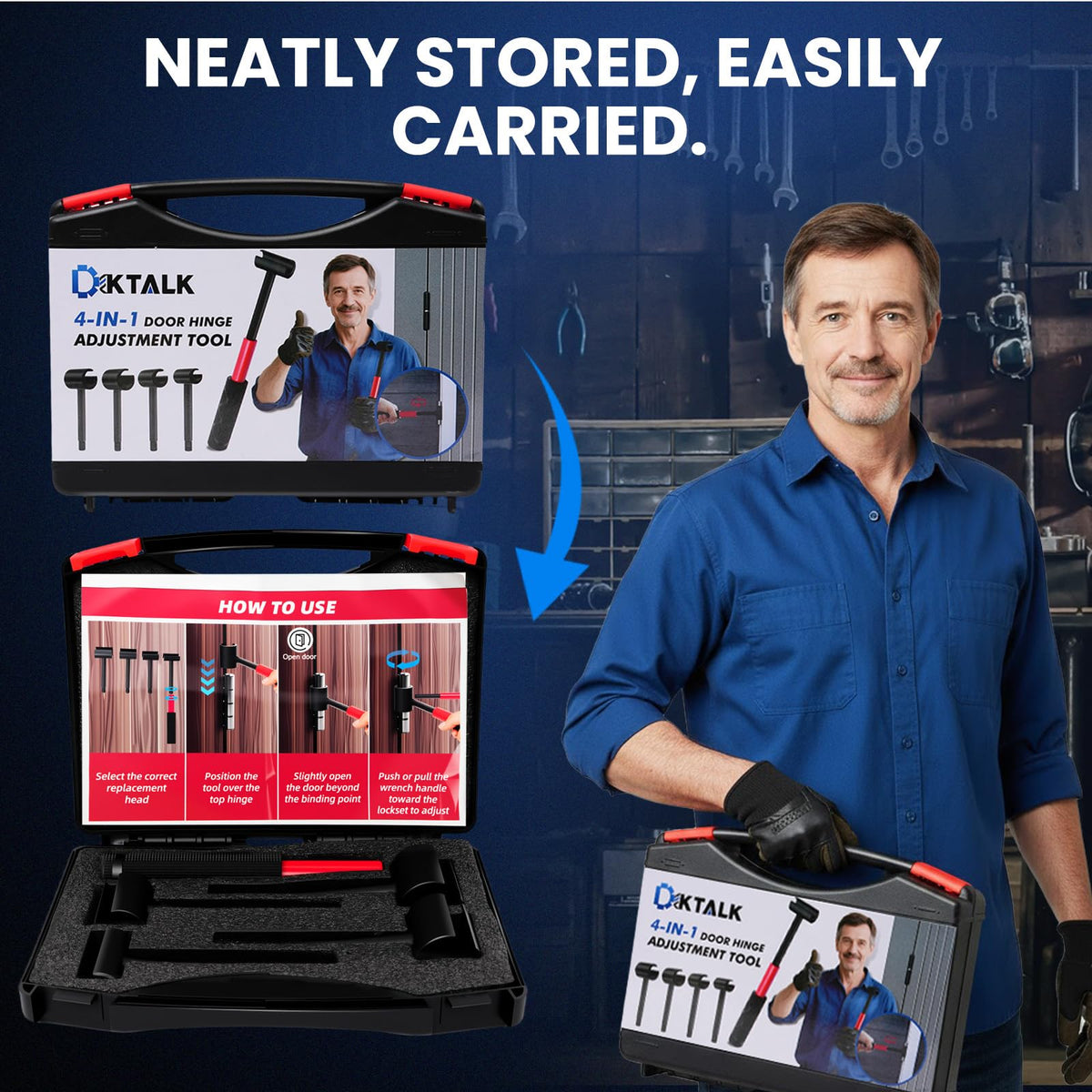 DikTalk rubber-handled grip enables comfortable adjustments.