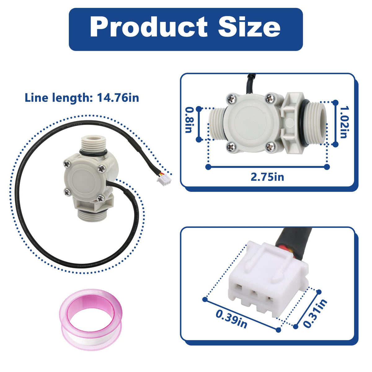 Dimakung flow sensor installation kit for easy replacement