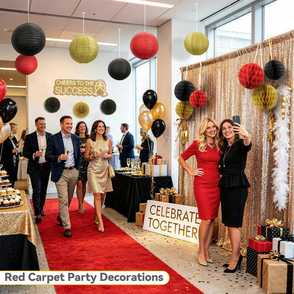 Dimhut casino night party decor kit enhances home events with dramatic color