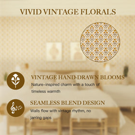 Dimoon green leaves detail on wallpaper ideal for fresh room accents.