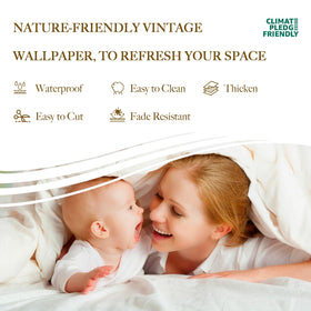 Dimoon grid-back self-adhesive wallpaper for precise, mess-free installation.