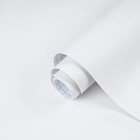 Dimoon peel-and-stick wallpaper close-up reveals embossed white texture for a sleek modern look.