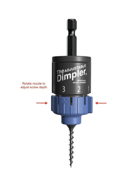 DIMPLER deck and plywood projects achieving consistent screw depth