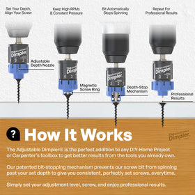 DIMPLER replaceable drywall bit enabling efficient drywall screw work