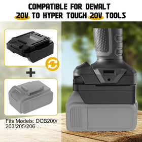 Dinftin adapter-dcb200-compatibility enables seamless dewalt-to-hyper-tough tool pairing