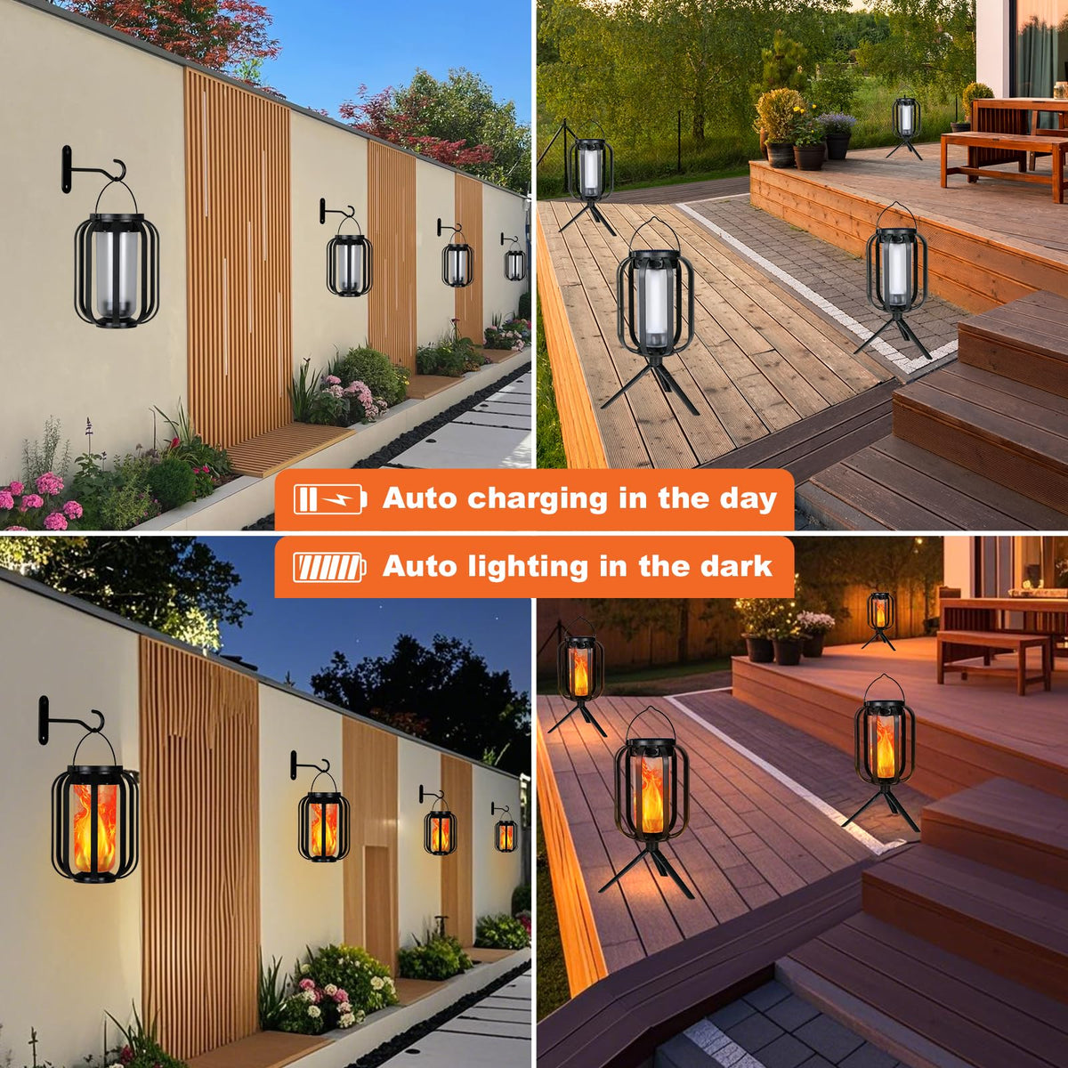 DINGFU easy-install setup for versatile placement on walls, fences, or tables.