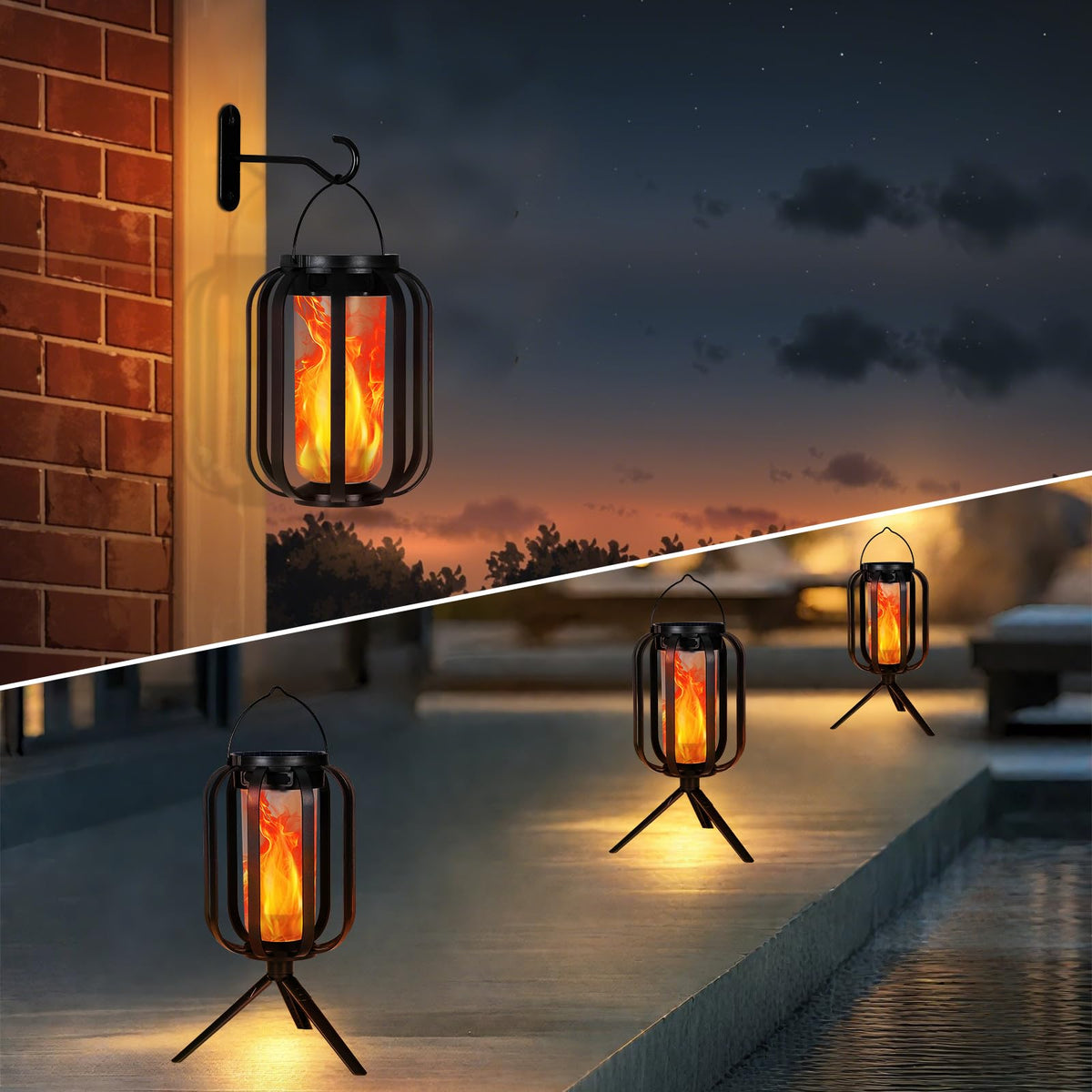 DINGFU solar panel with USB backup ensures lighting even on cloudy days.