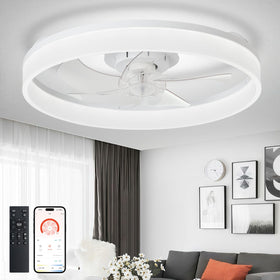 DINGLILIGHTING DLLT 20in ceiling fan light for compact, safe flush-mount spaces
