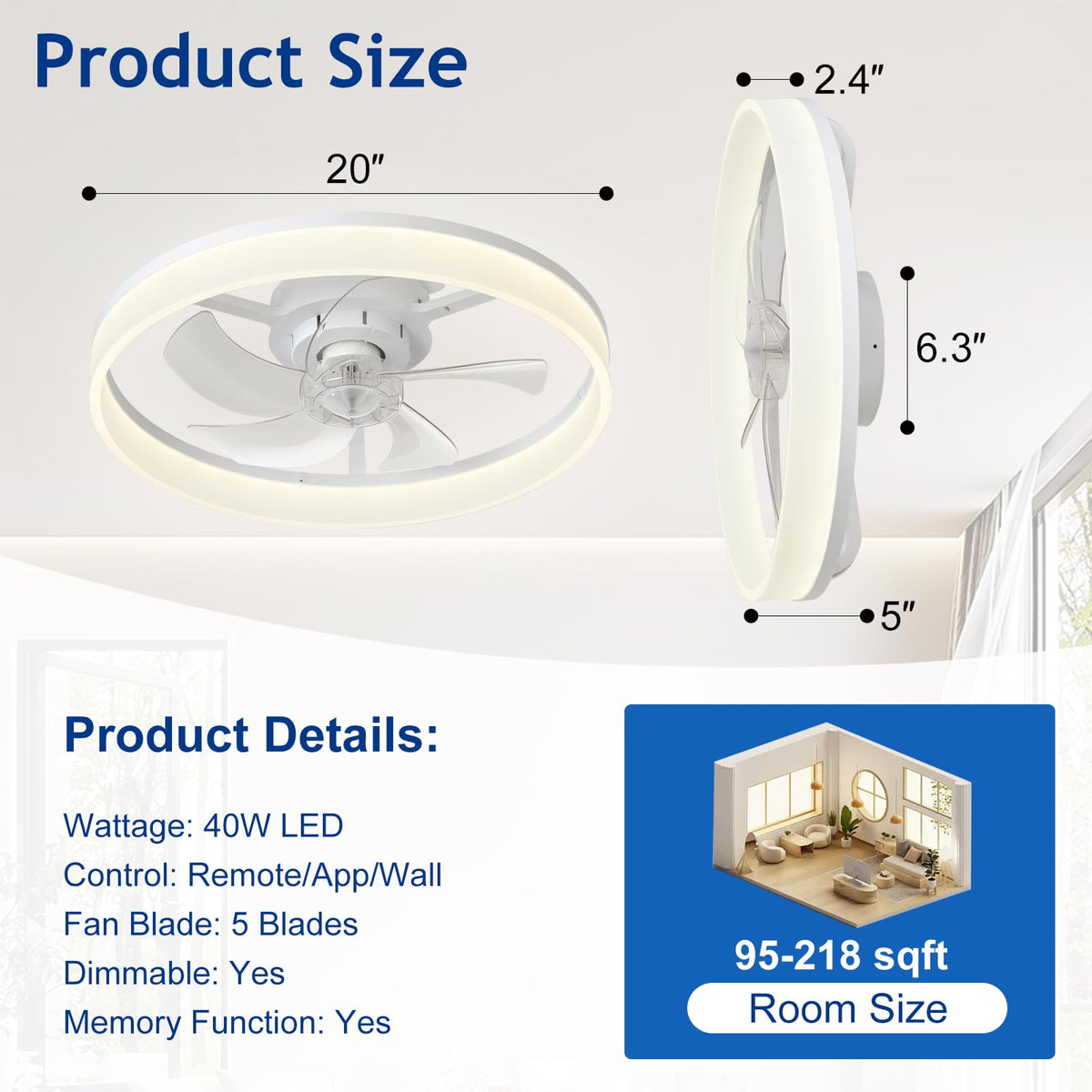 DINGLILIGHTING DLLT bladeless fandelier blends safety with style
