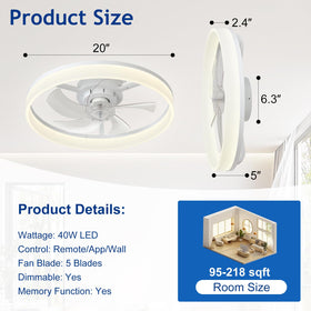 DINGLILIGHTING DLLT bladeless fandelier blends safety with style