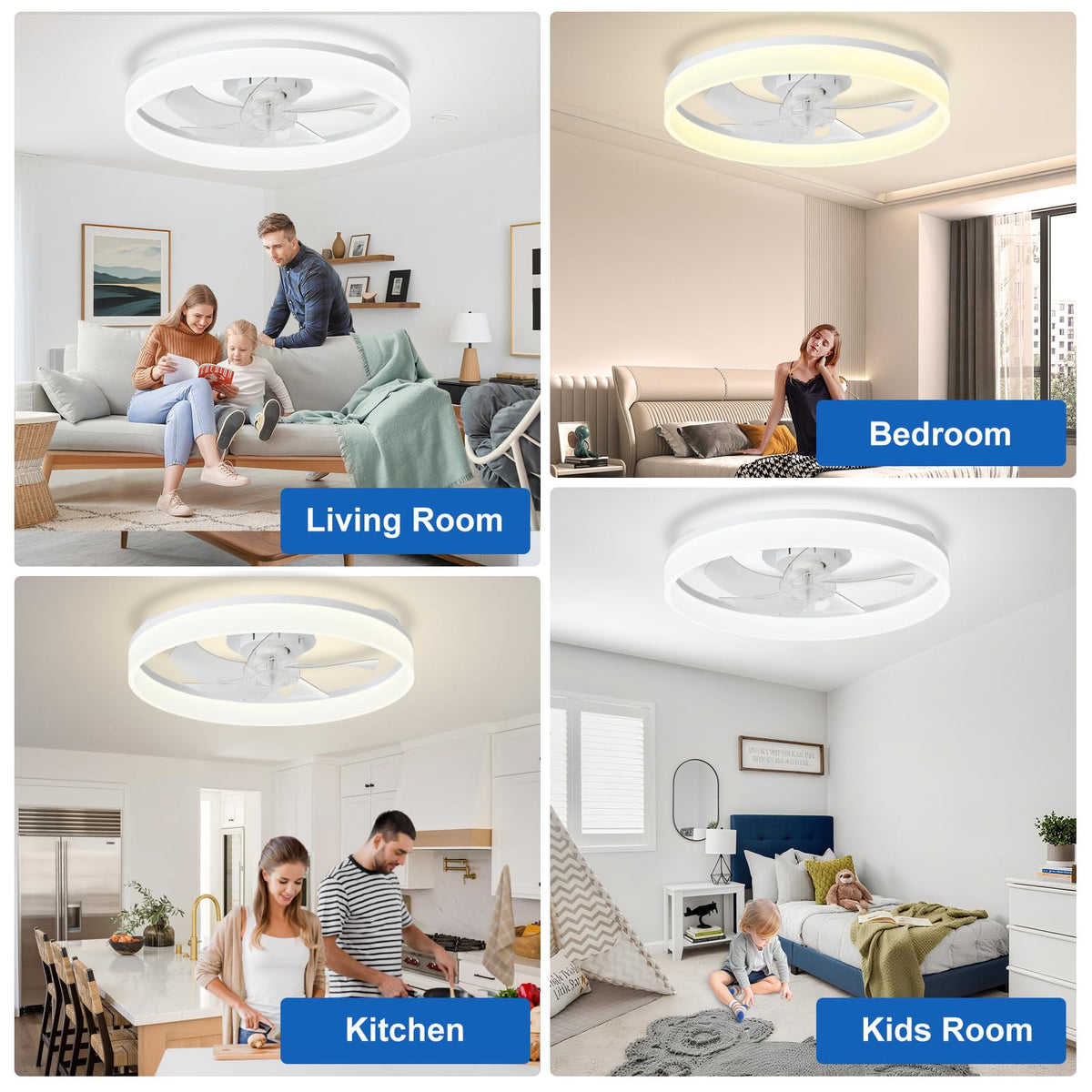 DINGLILIGHTING DLLT flush-mount design in a modern bedroom