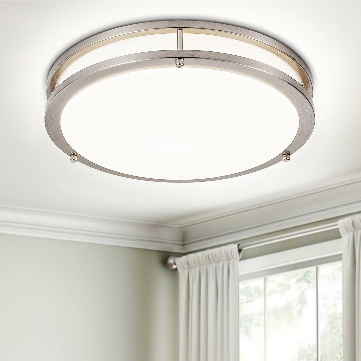 DINGLILIGHTING DLLT flush-mount LED ceiling light, 13-inch, 5CCT for customizable ambience