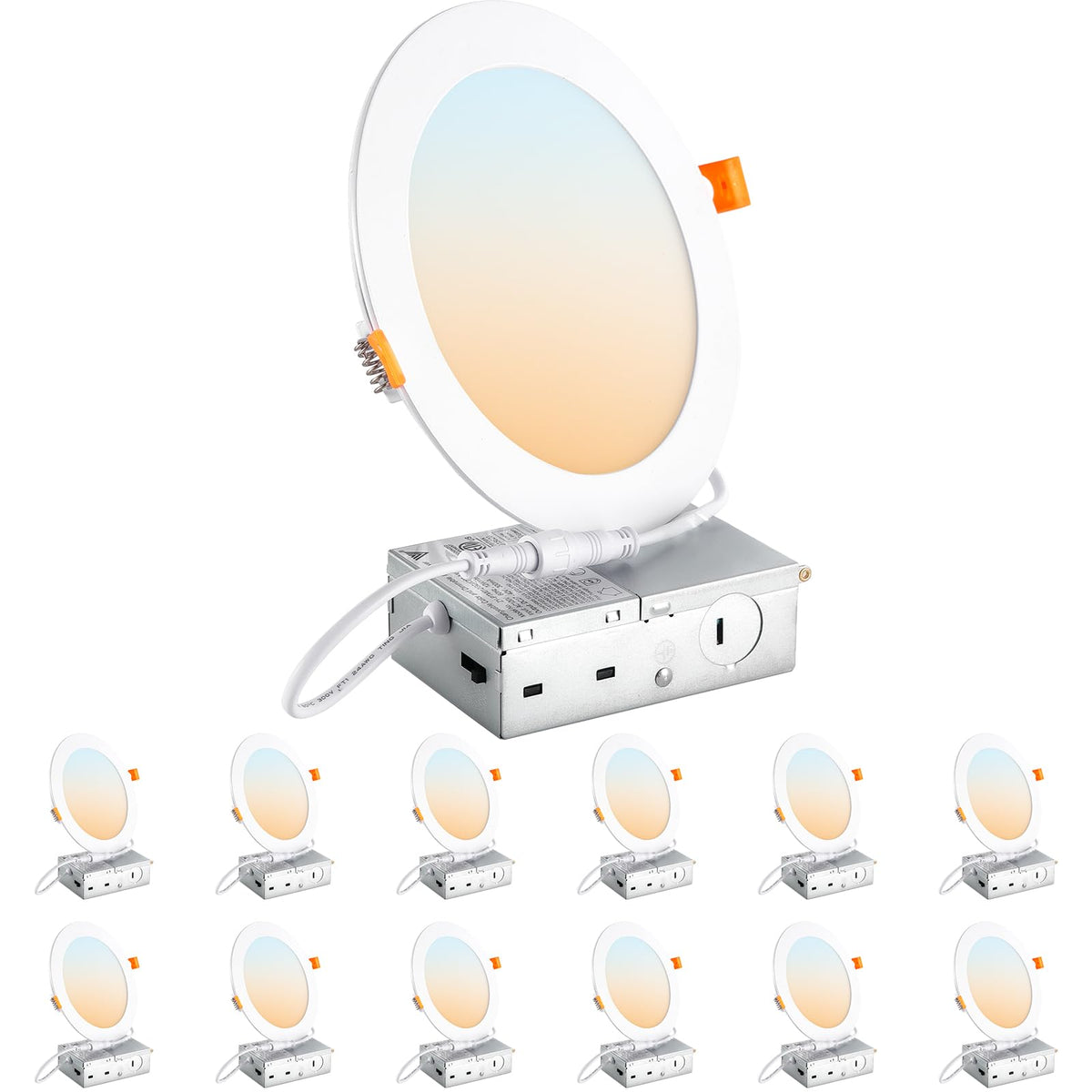 DINGLILIGHTING DLLT ultra-thin recessed 6-inch pack fits tight ceilings.