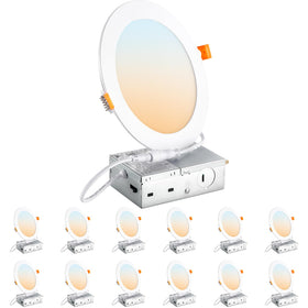DINGLILIGHTING DLLT ultra-thin recessed 6-inch pack fits tight ceilings.