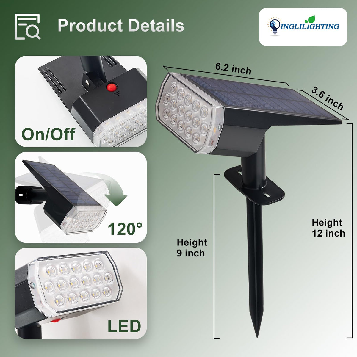 DINGLILIGHTING multi-color spotlight offers ambient effects for evenings.