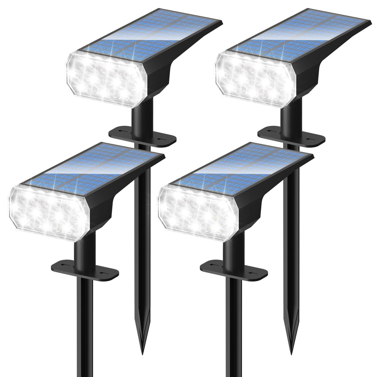 DINGLILIGHTING solar spotlight along a pathway for durable outdoor illumination.