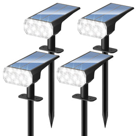 DINGLILIGHTING solar spotlight along a pathway for durable outdoor illumination.