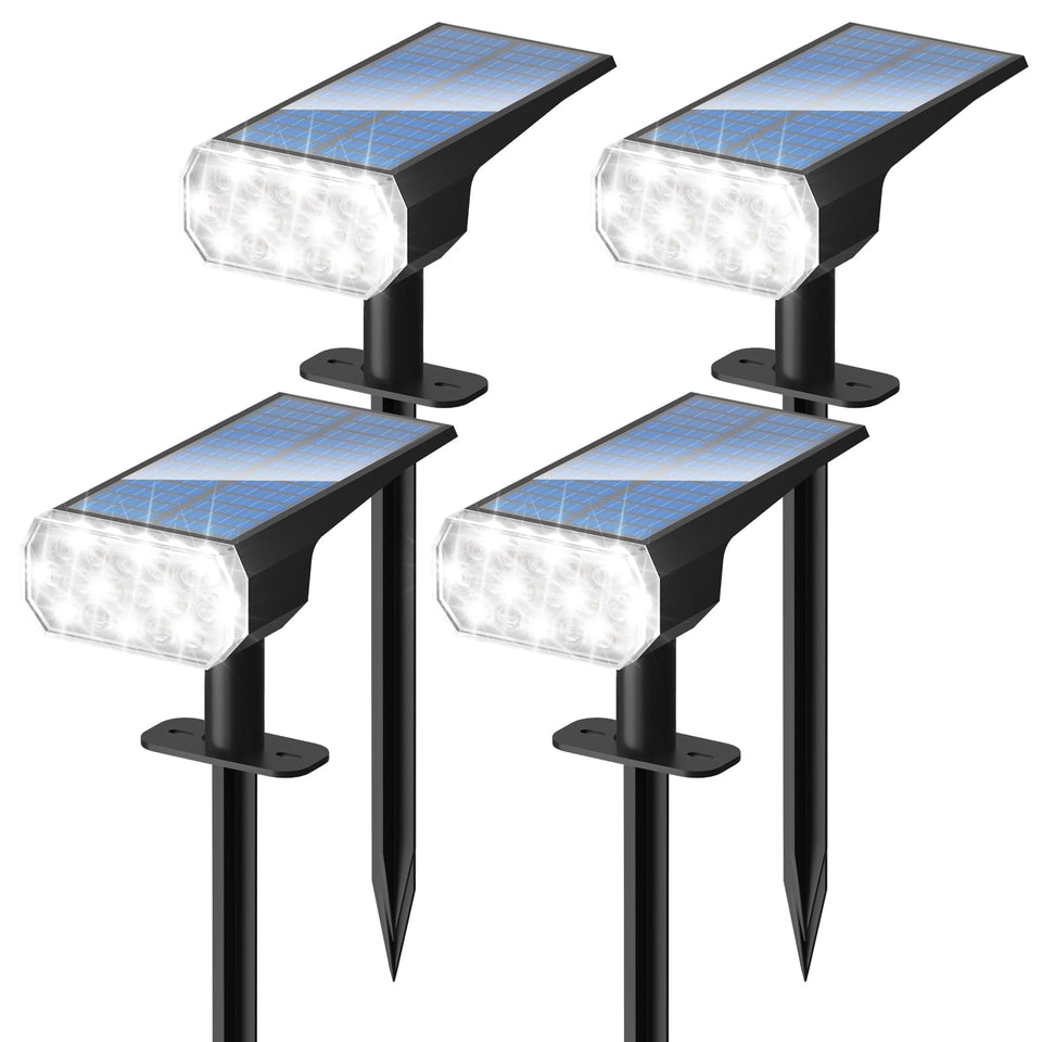 DINGLILIGHTING solar spotlight along a pathway for durable outdoor illumination.