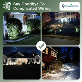 DINGLILIGHTING patio spotlight creates warm ambiance on decks and entryways.
