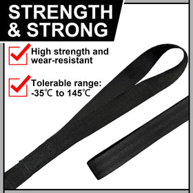 Dingtan retractable ratchet strap 4-pack securing a motorcycle on a trailer