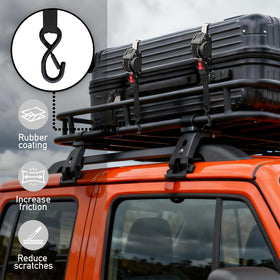 Dingtan retractable ratchet strap 4-pack packaging and quick-start instructions