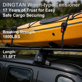 Dingtan retractable ratchet strap 4-pack weather-ready webbing resists rain and sun