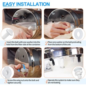 Dinlon countertop filtration accessory keeps ports tidy and protected.