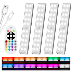 Diomart 48 LED under-cabinet lighting wireless provides bright task lighting under cabinets for kitchens and shelves