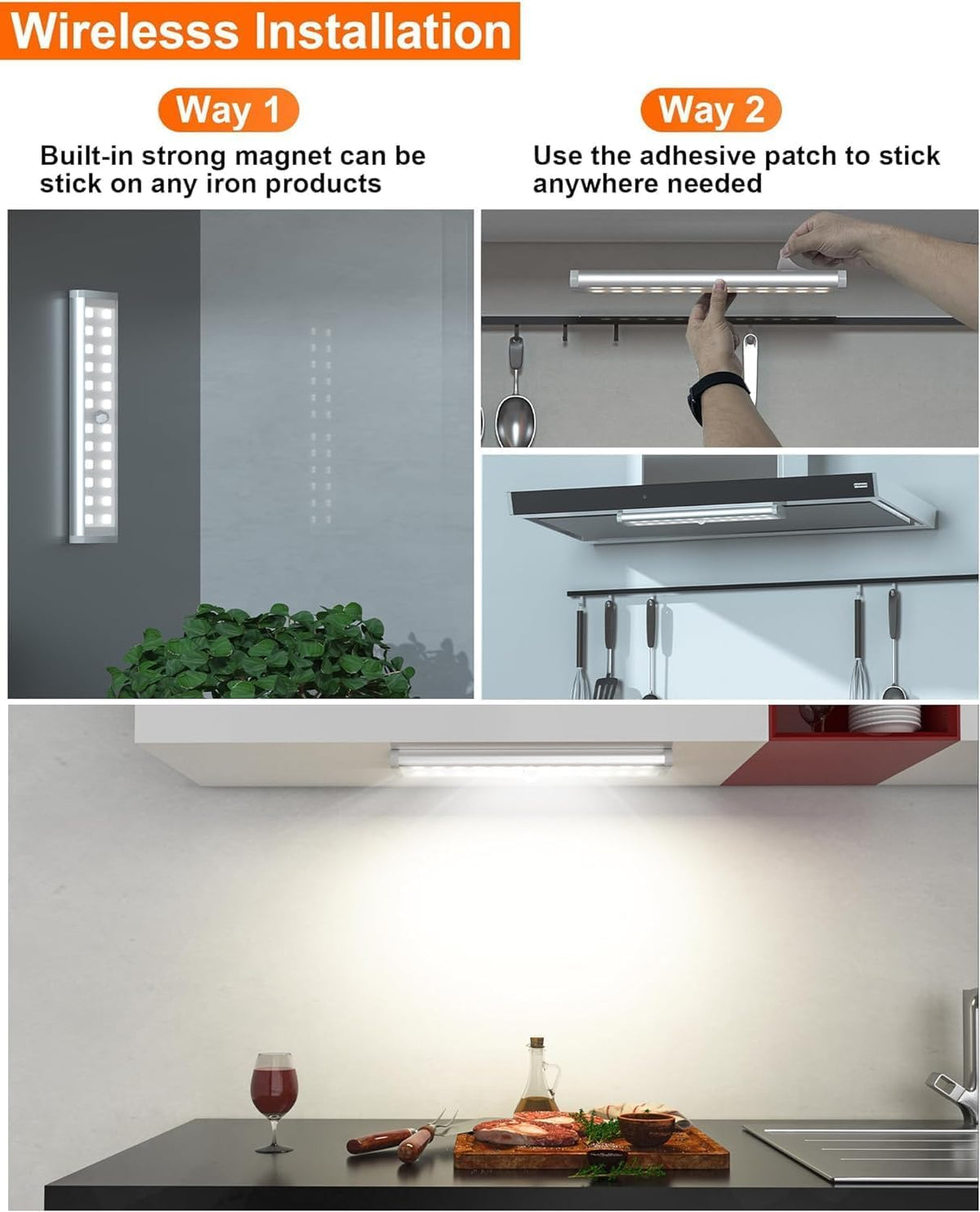 Diomart adhesive installation with magnets enables tool-free setup