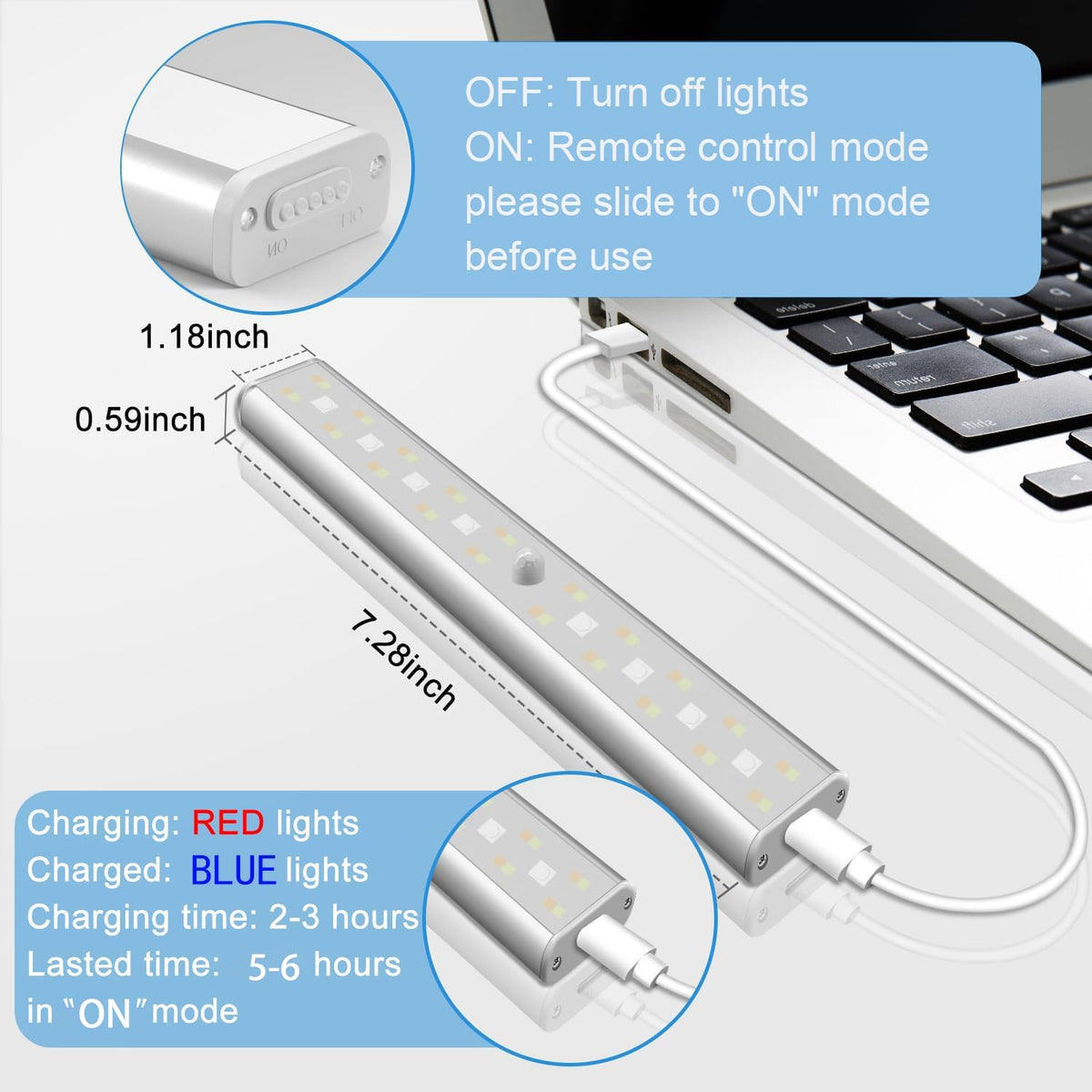 Diomart magnetic strips secure lights on smooth surfaces without damage.