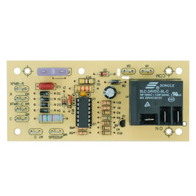 DIPMOTOR time delay circuit board assembly highlighting precise fan timing possibilities