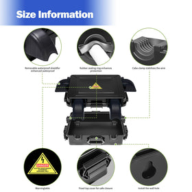 DIQMIAQ box wing-shaped shields improve waterproof protection for exposed connections.