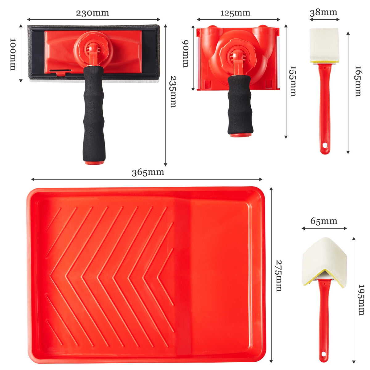 DIQQHI complete kit with extension poles for ladder-free painting tasks.