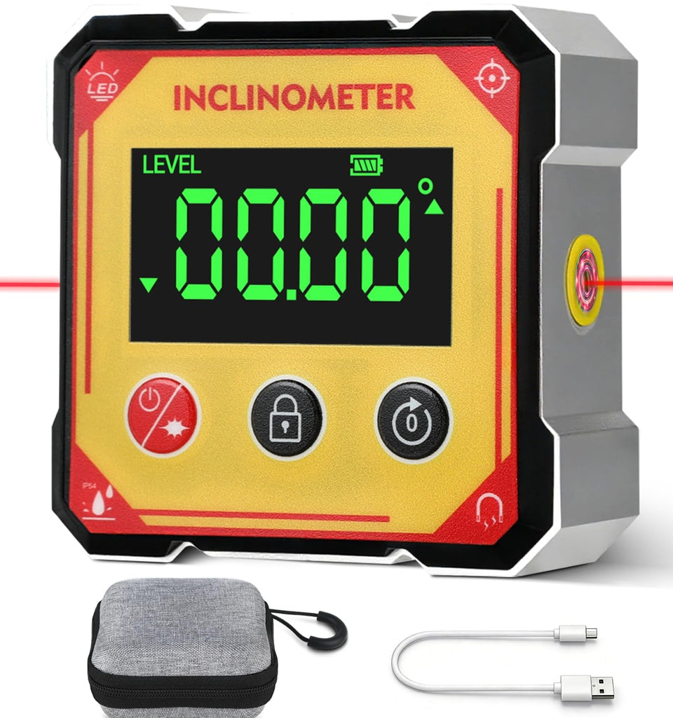Diseleri digital angle finder with laser and magnets for secure, hands-free alignment.