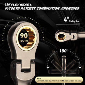 DISEN 90-tooth ratchet provides smooth turning with a small swing