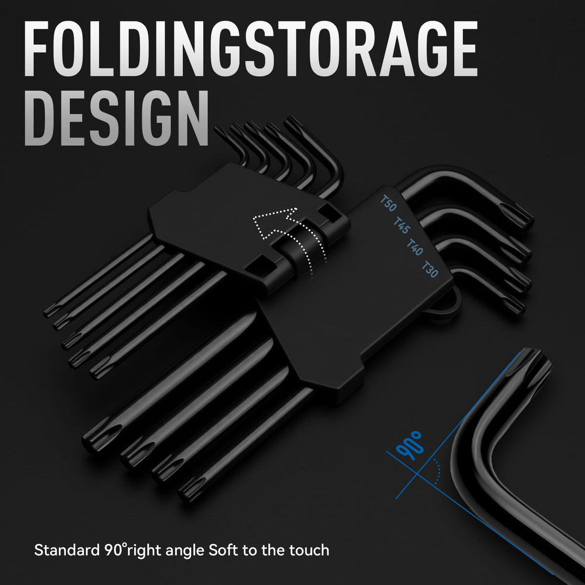 DISEN 9pc Torx wrench set ready for tight-space use in repairs.