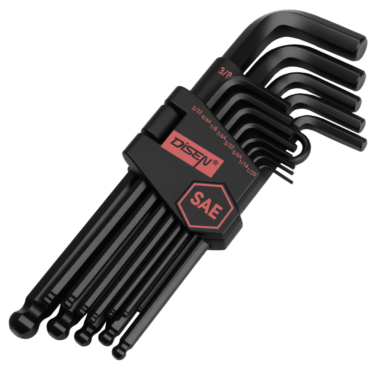 DISEN ball-end hex wrenches in use, aiding smooth entry into tight spaces.