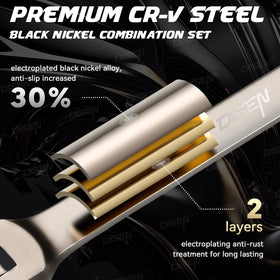 DISEN chrome vanadium steel wrenches nickel plated for rust resistance