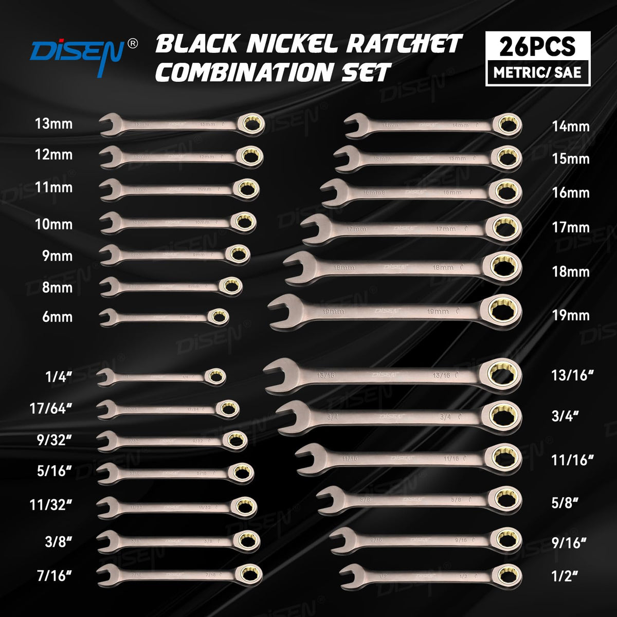 DISEN compact organizer keeps wrenches secure and portable