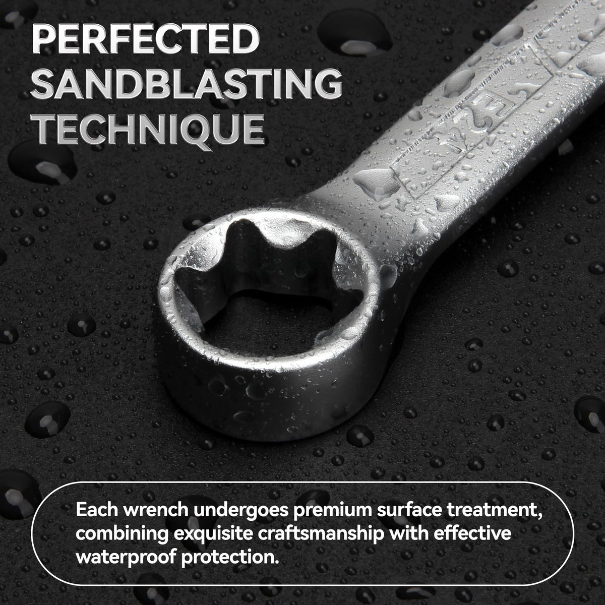 DISEN double-head design wrench saves time by fitting two sizes in one tool.