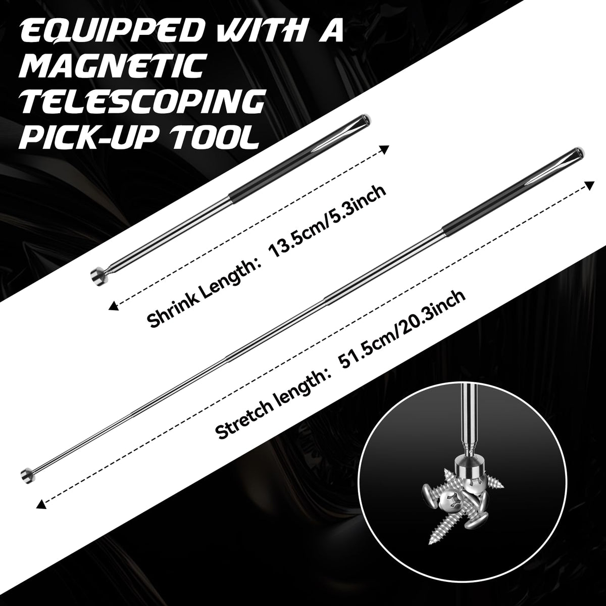 DISEN ergonomic magnetic pickup tool helps retrieve bolts safely