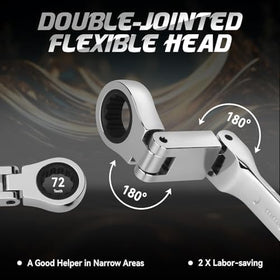 DISEN extended handle provides extra reach for deep fasteners.